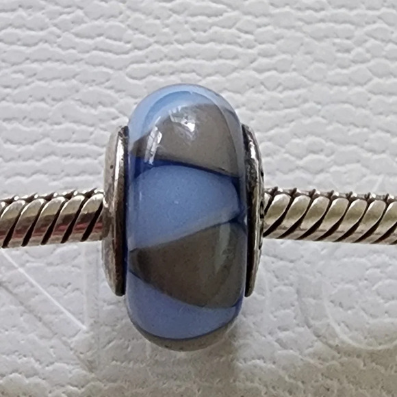 Retired Pandora Captivating Blue Murano Glass Bead - Picture 2 of 6